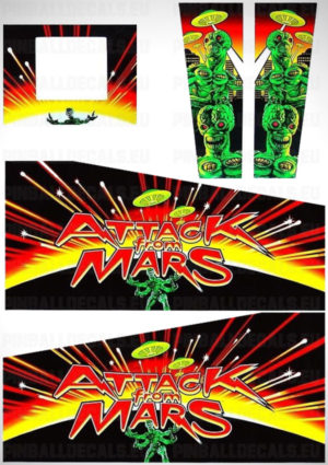 Attack From Mars – Pinball Cabinet Decals Set