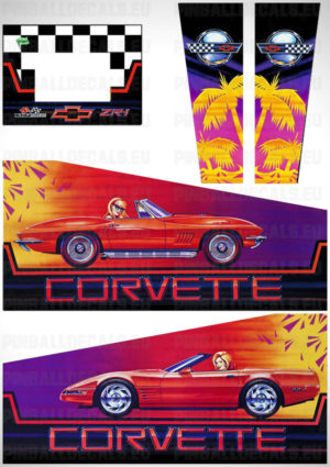 Corvette – Pinball Cabinet Decals Set