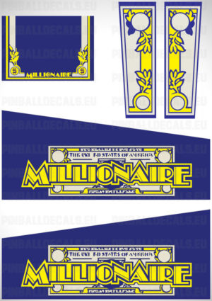 Millionaire – Pinball Cabinet Decals Set