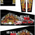 Rescue 911 – Pinball Cabinet Decals Set