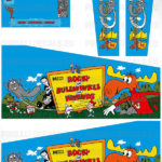 Rocky and Bullwinkle – Pinball Cabinet Decals Set