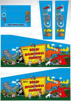 Rocky and Bullwinkle – Pinball Cabinet Decals Set