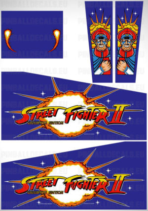 Street Fighter II – Pinball Cabinet Decals Set