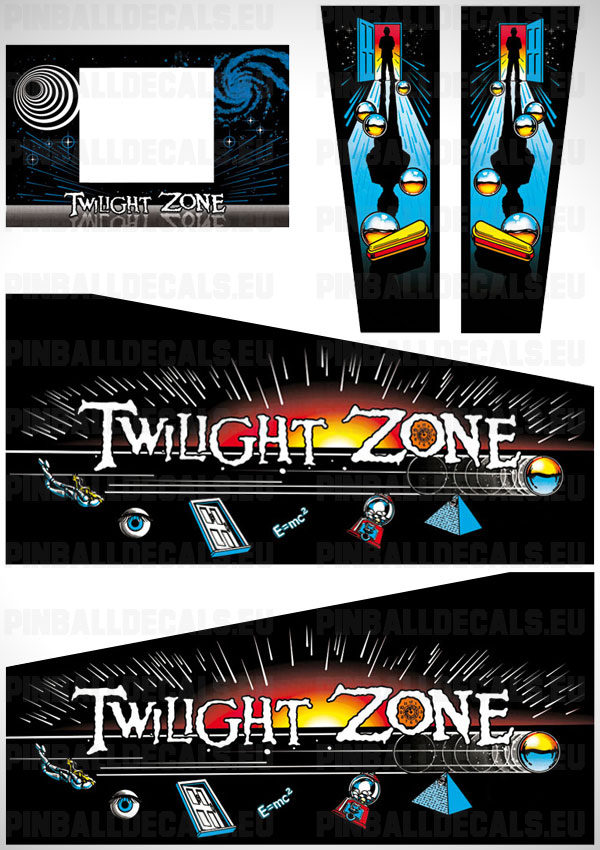 Twilight Zone Pinball PDI Target Decal Set
