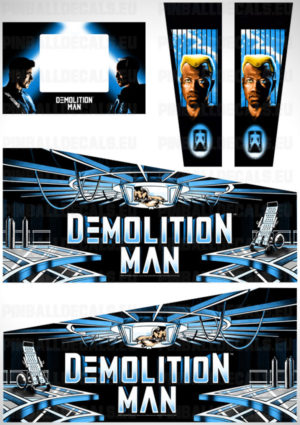 Demolition Man – Pinball Cabinet Decals Set