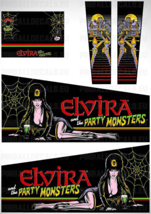 Elvira and the Party Monsters – Pinball Cabinet Decals Set