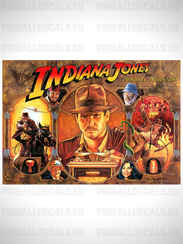 Indiana Jones The Pinball Adventure Pinball Flipper Translite Backglass Backbox Art