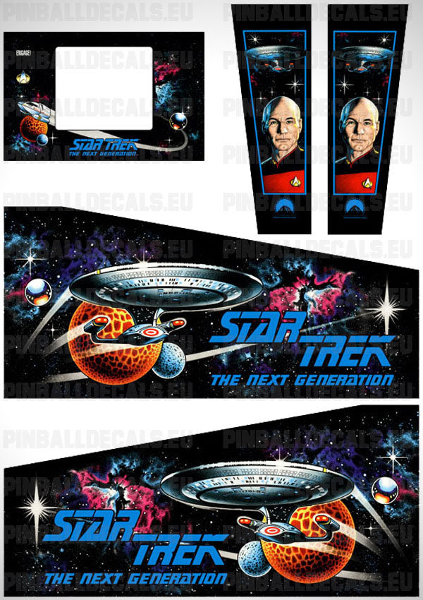 Star Trek The Next Generation Flipper Side Art Pinball Cabinet Decals Artwork