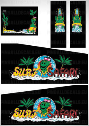 Surf ‘n Safari – Pinball Cabinet Decals Set