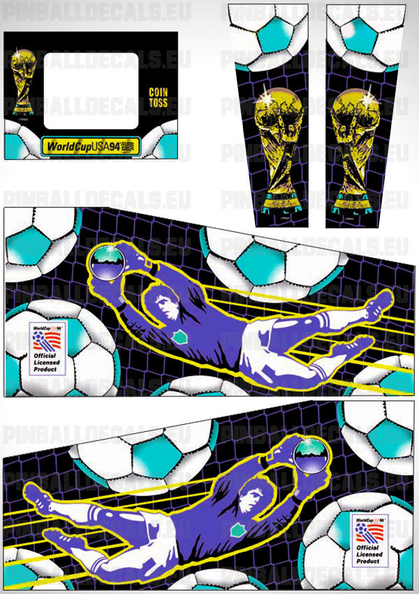 12 New Soccer Design Pinball Machine Stickers/Decals for Targets 