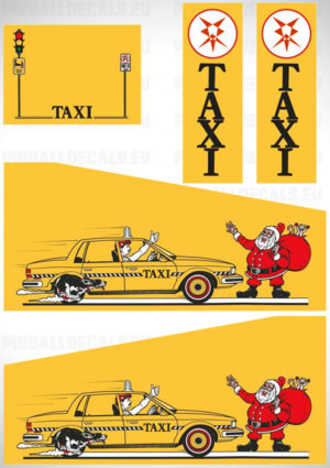 Taxi – Pinball Cabinet Decals Set