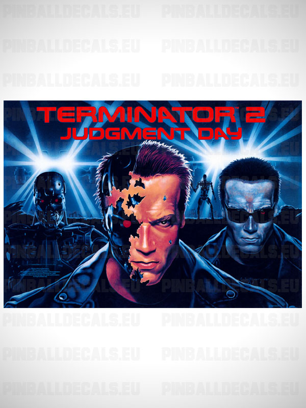 Terminator 2: Judgment Day Pinball Flipper Translite Backglass Backbox Art