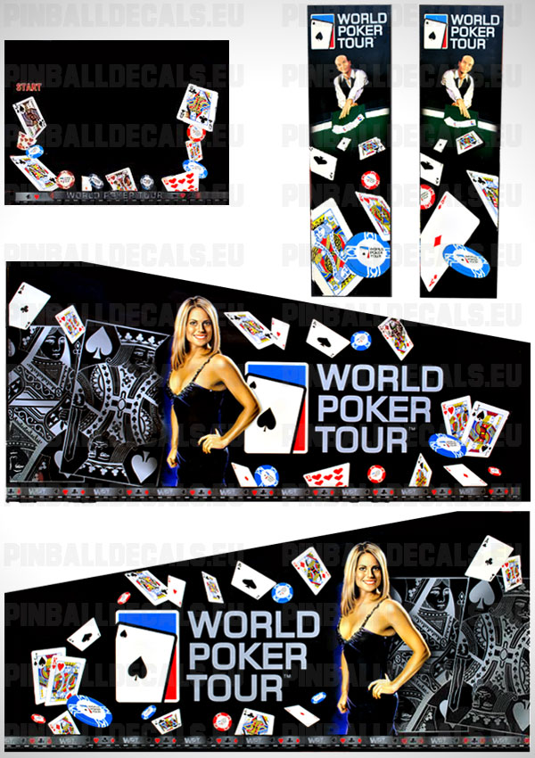 World Poker Tour Flipper Side Art Pinball Cabinet Decals Artwork