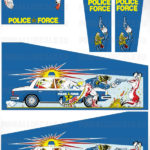 Police Force (Blue) – Pinball Cabinet Decals Set
