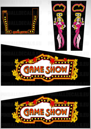 Game Show – Pinball Cabinet Decals Set