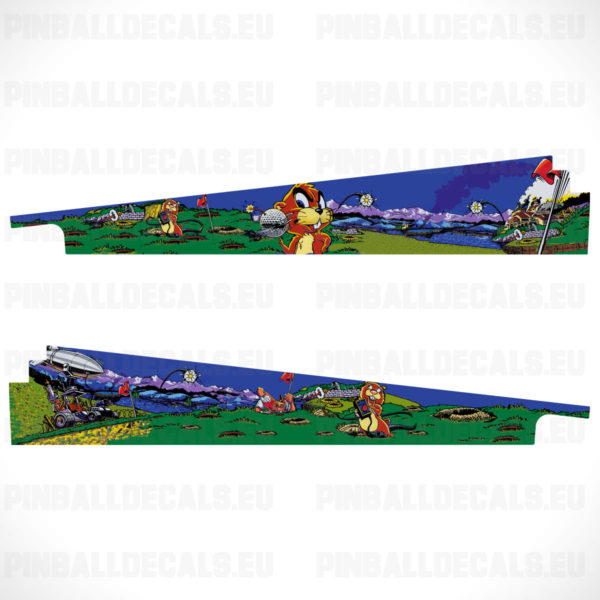 No Good Gofers Pinball Machine Inside Decals Art Blades Side Pin Blades Flipper Game Sideboard Artwork