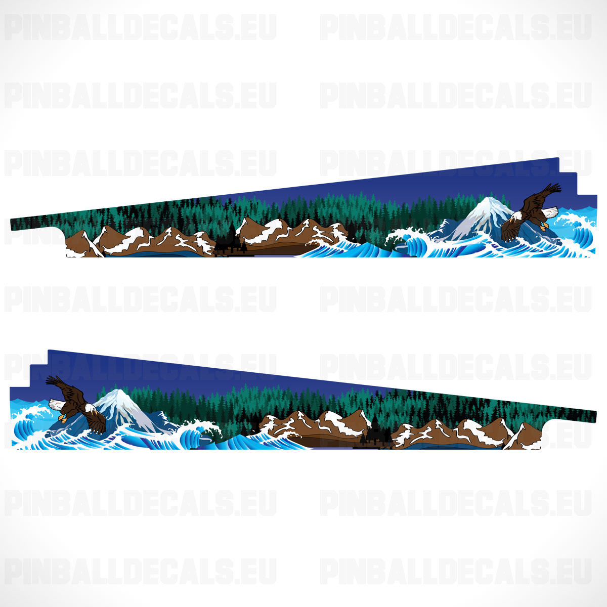 White Water Pinball Machine Inside Decals Art Blades Side Pin Blades Flipper Game Sideboard Artwork