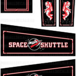 Space Shuttle (Black) – Pinball Cabinet Decals Set