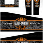 Harley Davidson 1991 (Black) – Pinball Cabinet Decals Set