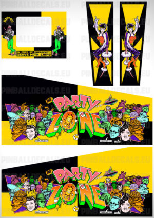 The Party Zone – Pinball Cabinet Decals Set