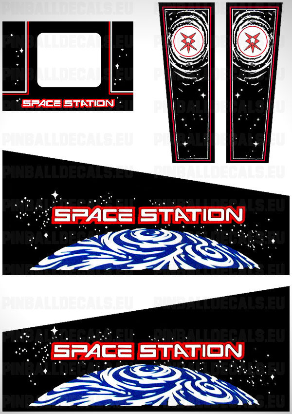 Space Station Flipper Side Art Pinball Cabinet Decals Artwork