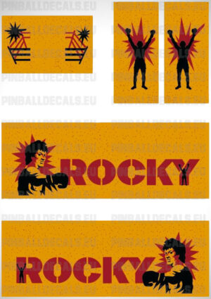 Rocky – Pinball Cabinet Decals Set