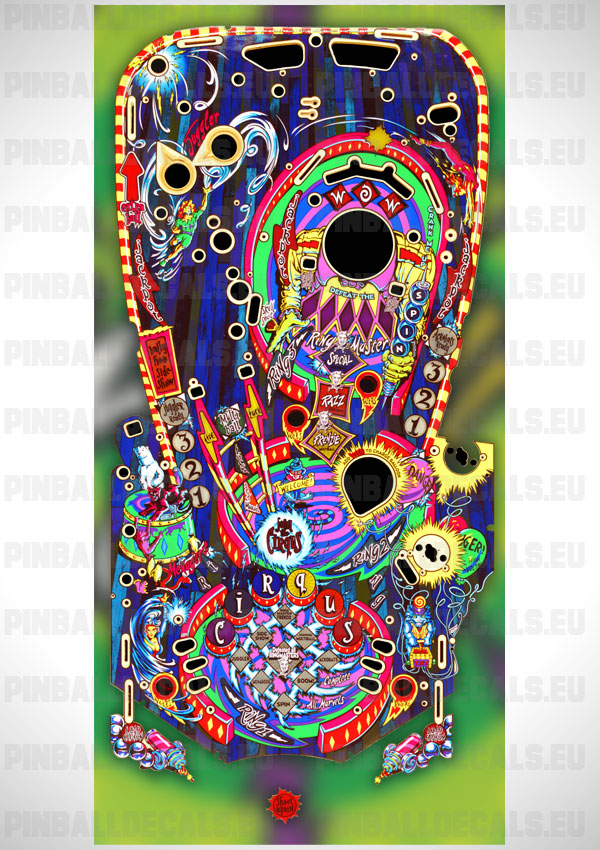 Cirqus Voltaire Pinball Playfield Glass Protector Cover Mat and Flipper Shield