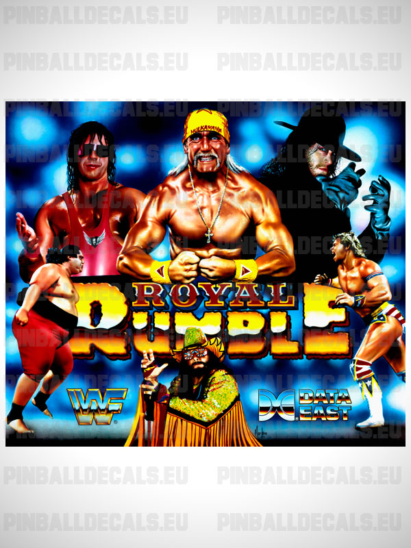 WWF Royal Rumble Pinball Flipper Translite Backglass Backbox Art